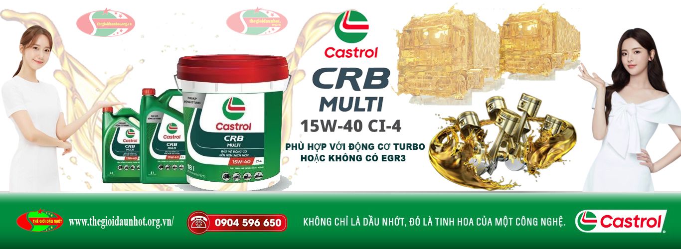 Đại lý phân phối dầu nhớt Castrol _Sản phẩm Catrol CRB MUTIL 15W-40 CI-4