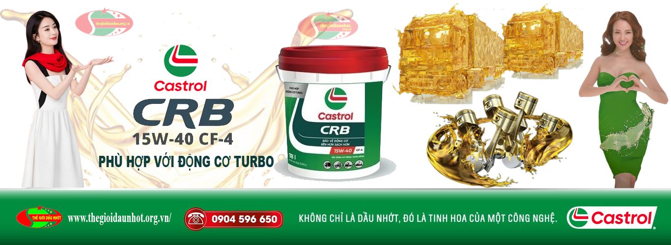 Đại lý phân phối dầu nhớt Castrol _Sản phẩm Catrol CRB CF-4_ 15W-40 