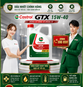 CASTROL GTX SAE 15W-40 API SN/CF CAN 4 LÍT
