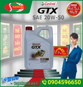 Dầu castrol GTX 20w - 50 BAO BÌ 4 Lít